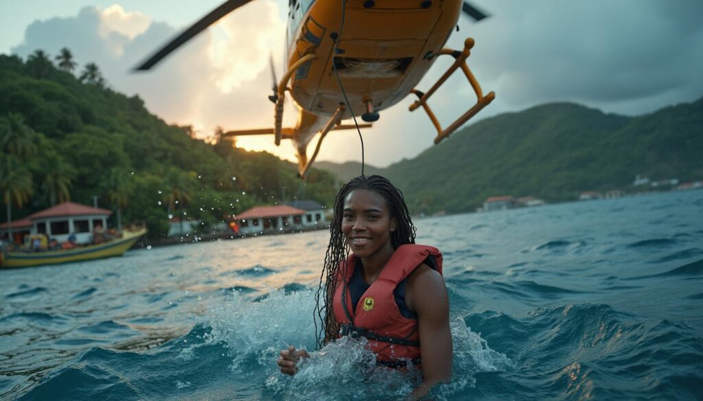découvrez l'incroyable témoignage d'une femme de 32 ans sauvée par hélicoptère en mer en martinique après avoir frôlé la noyade. un récit poignant d'intervention rapide et de courage face au danger.